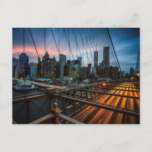City Uitzicht bij nacht   New York, NY Briefkaart