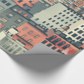 City Uitzicht Cadeaupapier (Hoek)
