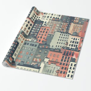 City Uitzicht Cadeaupapier