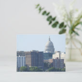 City Uitzicht en Capitool in Madison, Wisconsin Briefkaart (Staand voorkant)