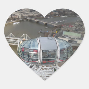 City Uitzicht uit London Eye Heart Sticker