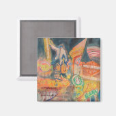 "City Walk Live' van David SchwARTZ, ARTZworks.com Magneet (Voorkant / Achterkant)