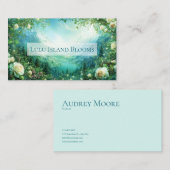 City White Rose Floral and Sunny Mountain Valley Visitekaartje (Voorkant / Achterkant)