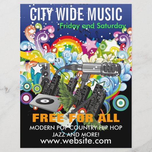 City Wide Music Flyer (Achterkant)