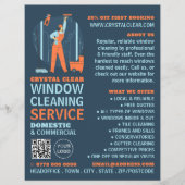 City Windows, Windows Cleaner, Reinigingsservice Flyer (Voorkant)