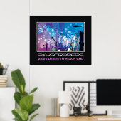 City wolkenkrabbers urban motivatie poster print (Thuiskantoor)