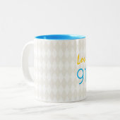 City Zip Code Moving Black Beige White Coffee Mok (Voorkant links)