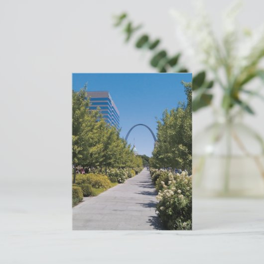 Citygarden Arch Uitzicht Briefkaart (Staand voorkant)