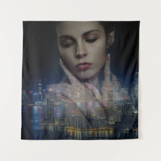 citymeisje wandkleed