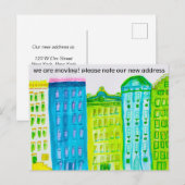 Cityscape Apartments in New York BEWEGEN Briefkaart (Voorkant / Achterkant)