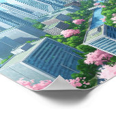 Cityscape Art Abstract Urban Architectural Design Poster (Hoek)