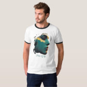 Cityscape Art Mannen Ringer T-shirt | stadsstijl (Voorkant volledig)