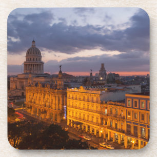 Cityscape at sunset, Havana, Cuba Bier Onderzetter