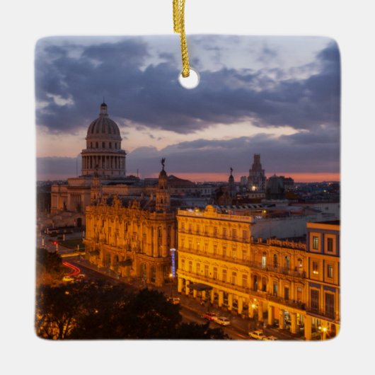 Cityscape at sunset, Havana, Cuba Keramisch Ornament (Voorkant)