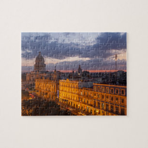 Cityscape at sunset, Havana, Cuba Legpuzzel
