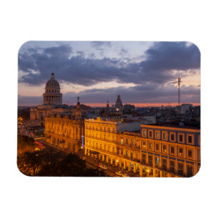 Cityscape at sunset, Havana, Cuba Magneet