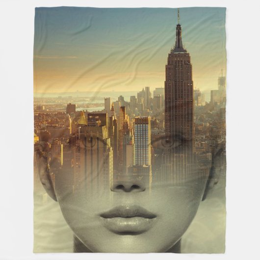 Cityscape Beauty Fleece Deken (Voorkant)