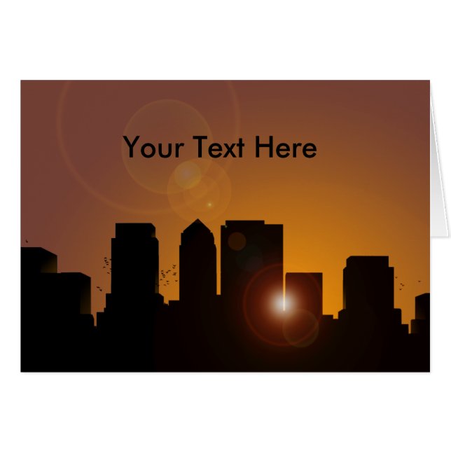 Cityscape bij zonsopgang (Voorkant Horizontaal)