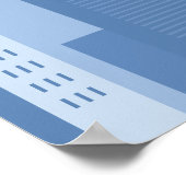 Cityscape Blue Vertical Poster (Hoek)