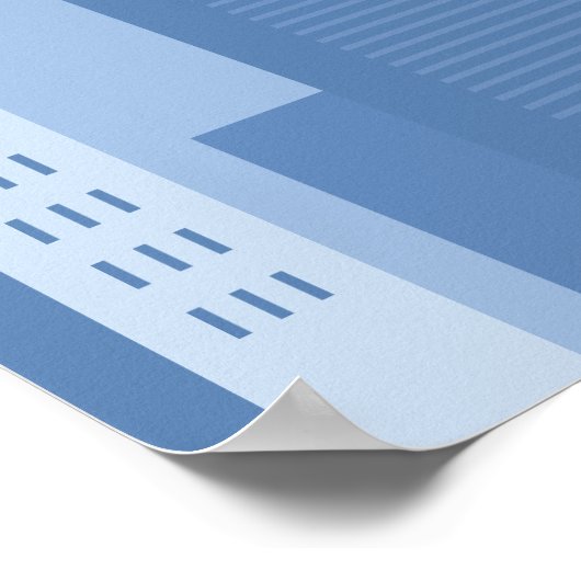 Cityscape Blue Vertical Poster (Hoek)