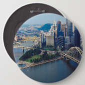 CITYSCAPE-BRIDGES RONDE BUTTON 6,0 CM (Voorkant /achterkant)