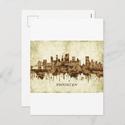 Cityscape Brooklyn New York Feestdagenkaart (Voorkant / Achterkant)