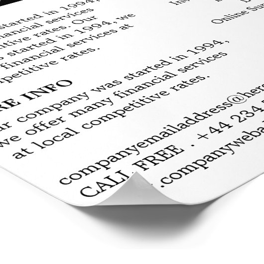 Cityscape, Business & Finance Adverteren Poster (Hoek)