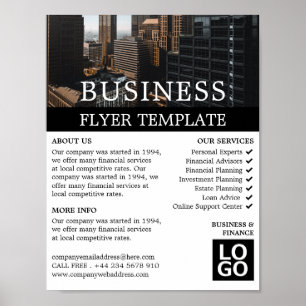 Cityscape, Business & Finance Adverteren Poster