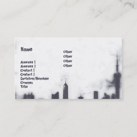 Cityscape - Business Visitekaartje (Voorkant)