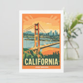 Cityscape California Opvallend Vector Ontwerp Bedankkaart (Staand voorkant)