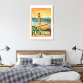 Cityscape California Opvallend Vector Ontwerp Canvas Afdruk (Insitu (Slaapkamer))