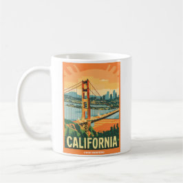 Cityscape California Opvallend Vector Ontwerp Koffiemok