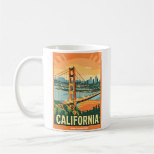 Cityscape California Opvallend Vector Ontwerp Koffiemok