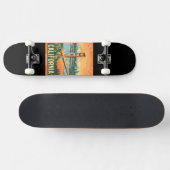 Cityscape California Opvallend Vector Ontwerp Persoonlijk Skateboard (Horizontaal)