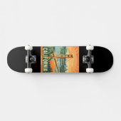 Cityscape California Opvallend Vector Ontwerp Persoonlijk Skateboard (Horizontaal)