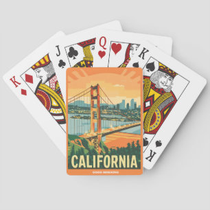 Cityscape California Opvallend Vector Ontwerp Pokerkaarten