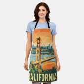 Cityscape California Opvallend Vector Ontwerp Schort (Gedragen)