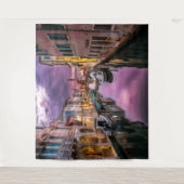 Cityscape Canal at Dusk Tapestry Wandkleed (Voorkant)