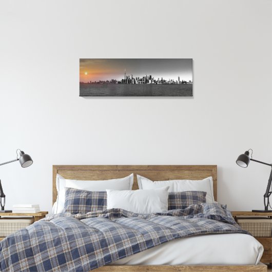 Cityscape Canvas Poster breed (Insitu (Slaapkamer))
