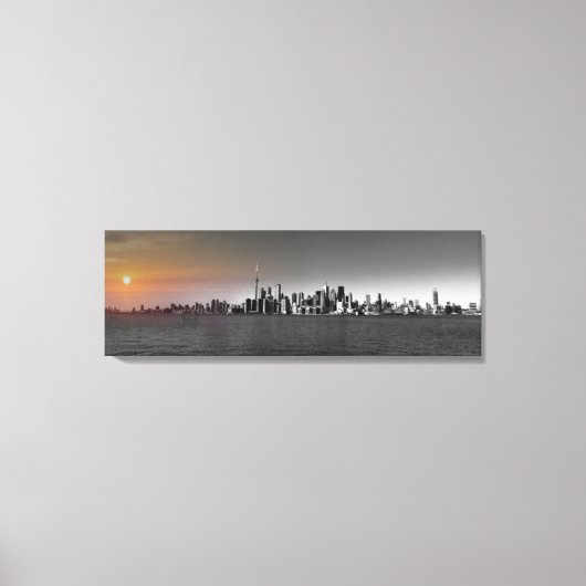 Cityscape Canvas Poster breed (Voorkant)