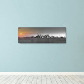 Cityscape Canvas Poster breed (Insitu (Houten vloer))