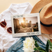 Cityscape Charm: Detroit's Impressies Briefkaart