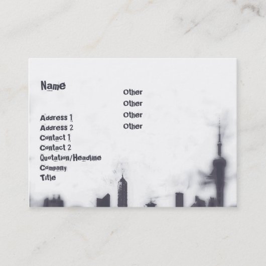 Cityscape - Chubby Visitekaartje (Voorkant)