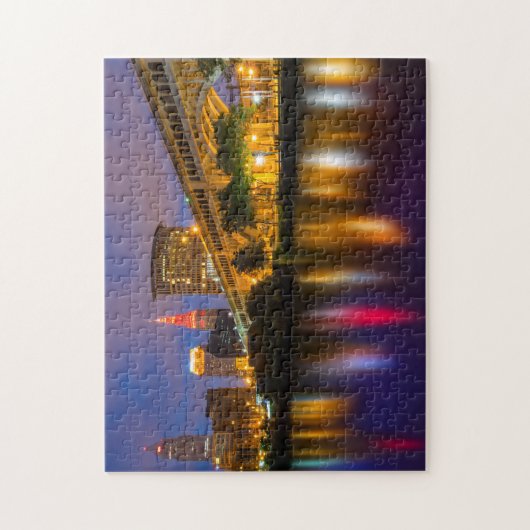 Cityscape Cleveland Tourism City Midwest City Skyl Legpuzzel (Verticaal)