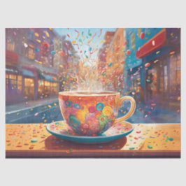Cityscape Coffee Whimsy Tissuepapier