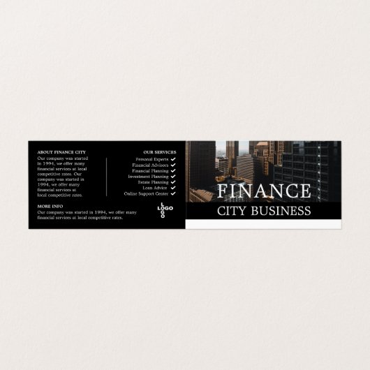 Cityscape, Company Logo/Photo, Business & Finance Visitekaartje (Buitenkant ongevouwen)