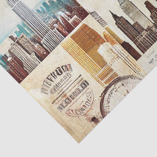 Cityscape Decoupage Tissue Paper Tissuepapier (Detail)