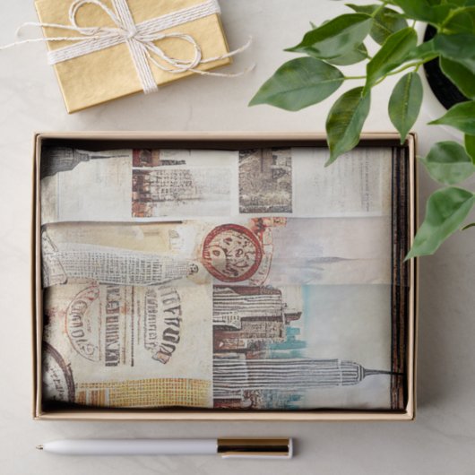Cityscape Decoupage Tissue Paper Tissuepapier (Geschenk)