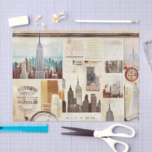 Cityscape Decoupage Tissue Paper Tissuepapier (Craft)