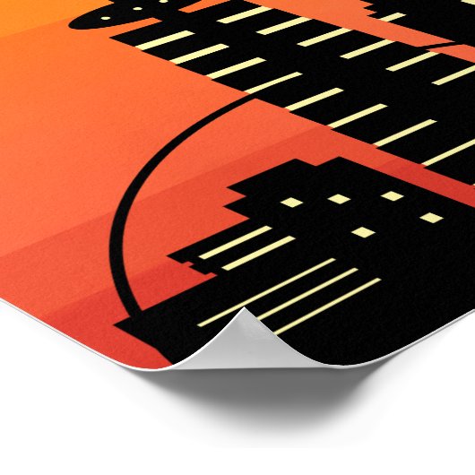 Cityscape Eclipse 2024 Poster (Hoek)